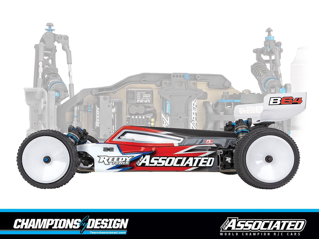 thumbnail image 2 of Team Associated ASC91901 RC10B6.4 -1mm Scrub Caster & Steering Blocks 2 of 13